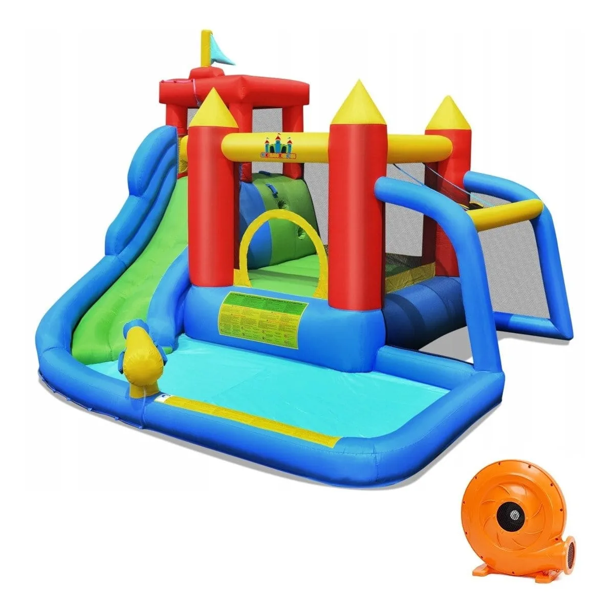 Dmuchany zamek z basenem i zjeżdżalnią + dmuchawa