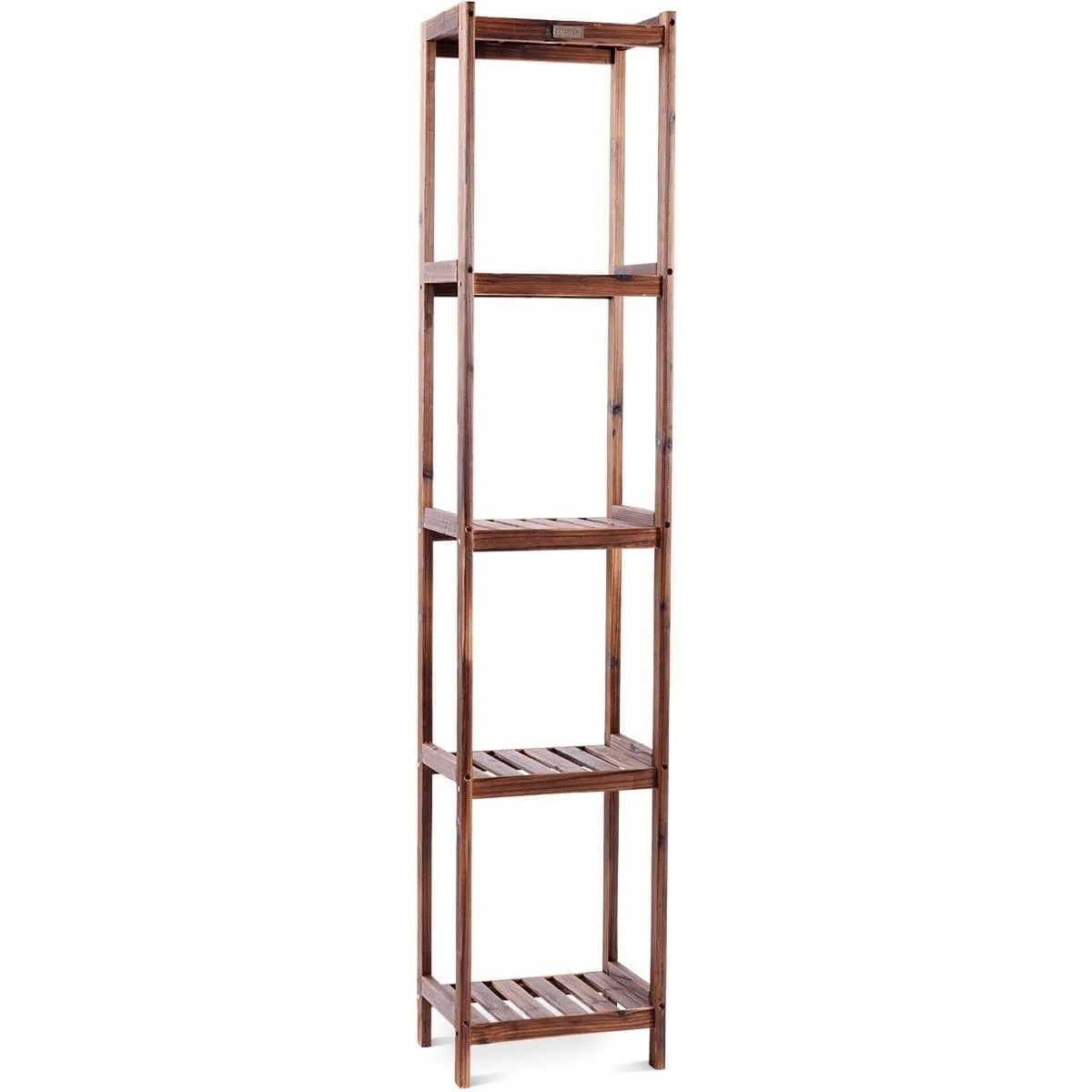 Stojący drewniany regał 5 półek