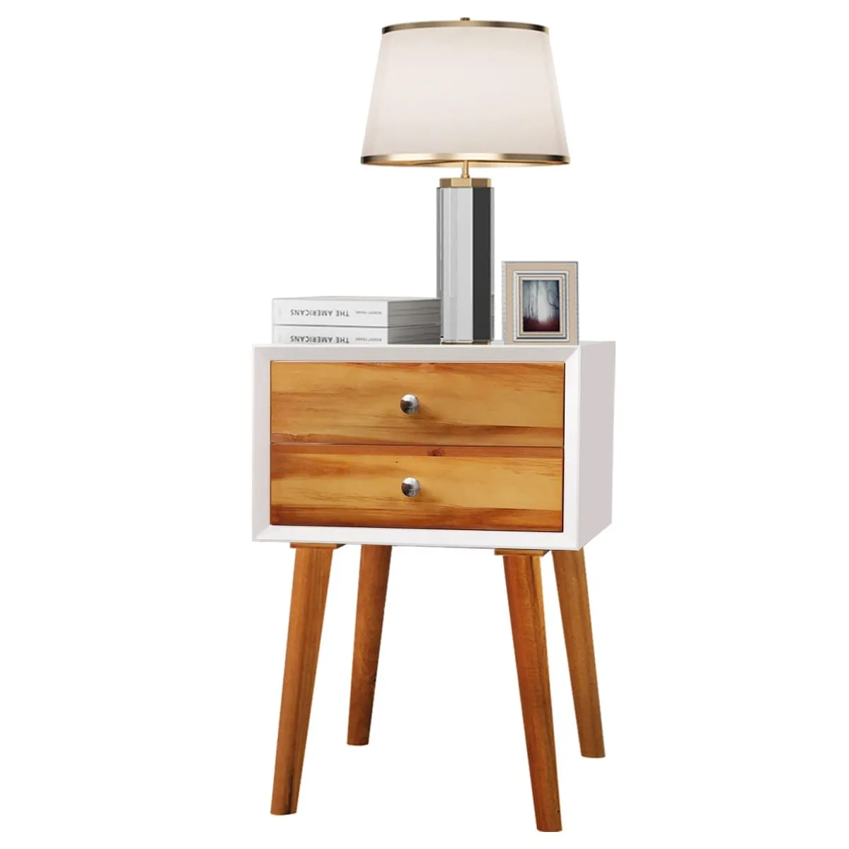 Szafka nocna z szufladami styl skandynawski