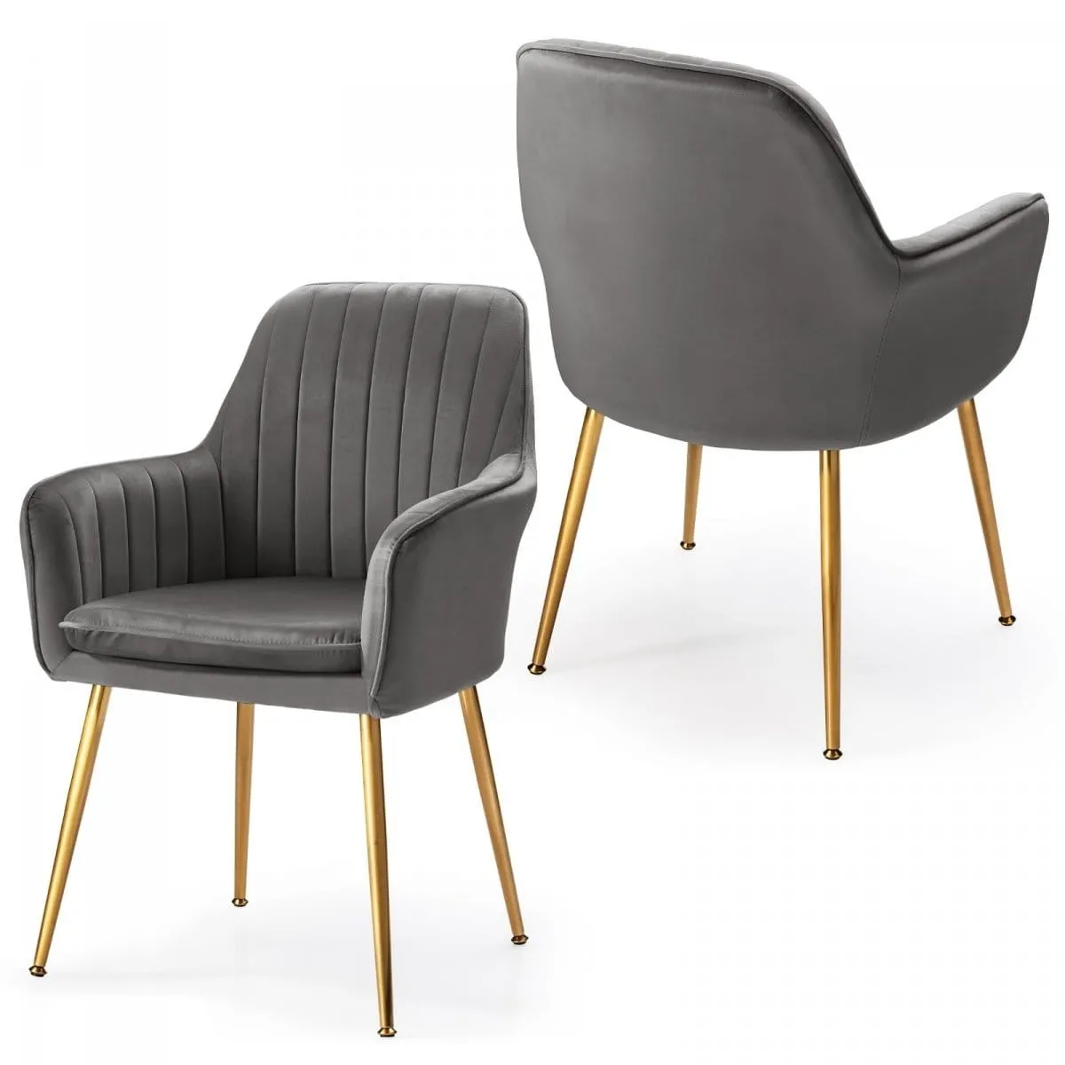 Zestaw 2 krzeseł tapicerowanych do salonu