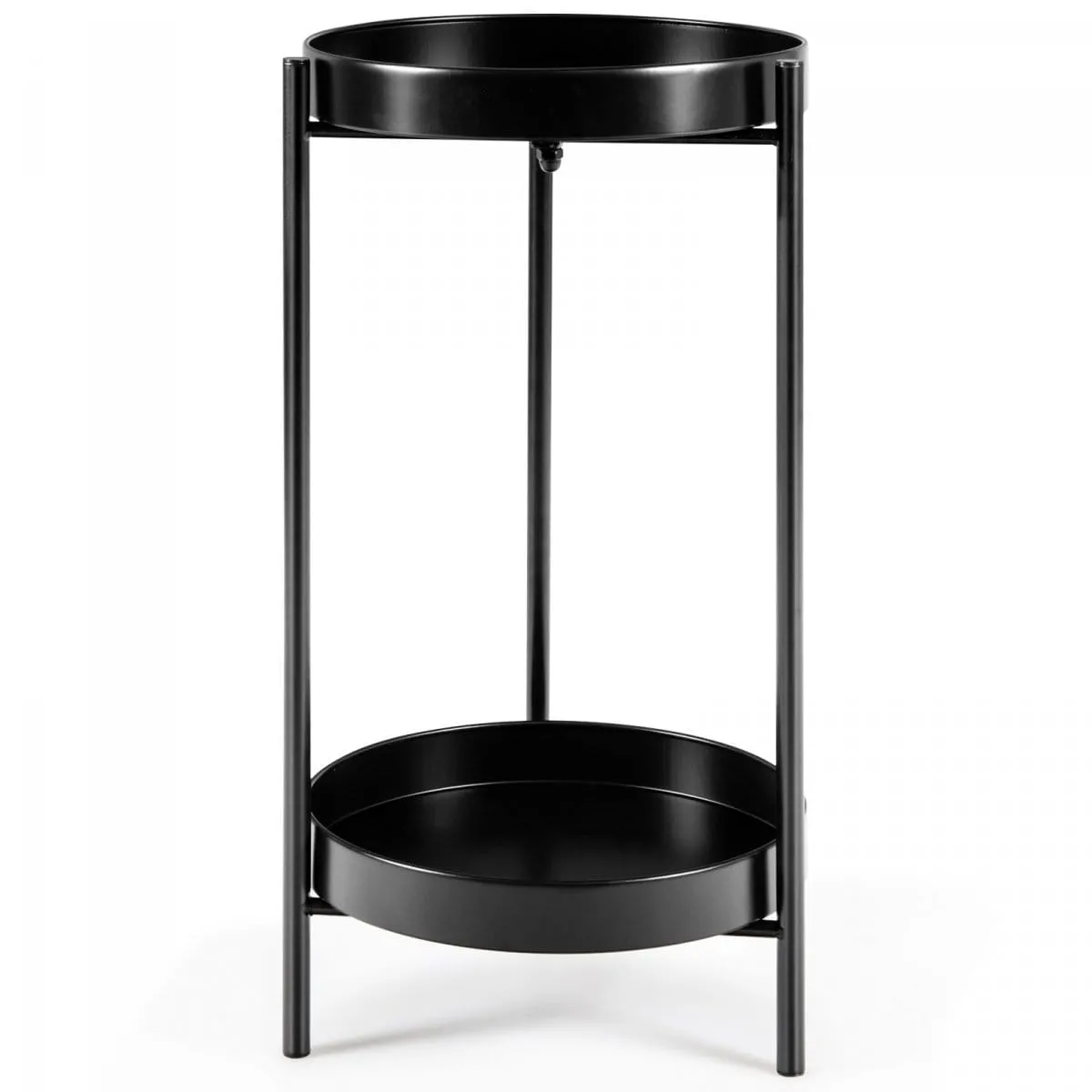 Okrągły kwietnik metalowy 2 poziomowy ozdobny