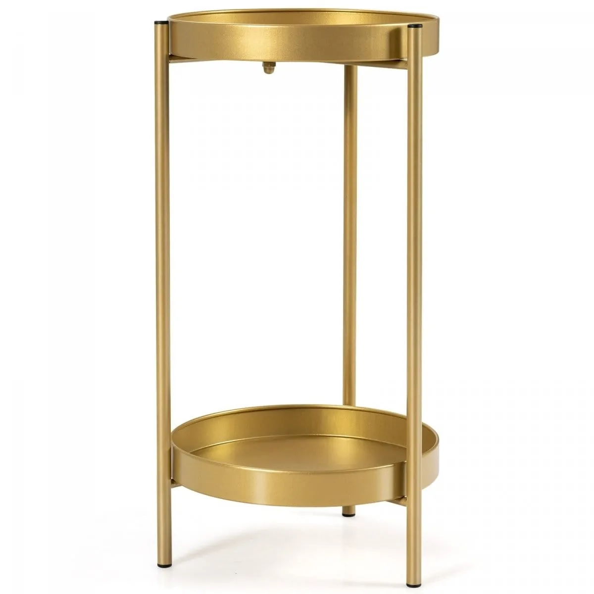 Okrągły kwietnik metalowy 2 poziomowy ozdobny