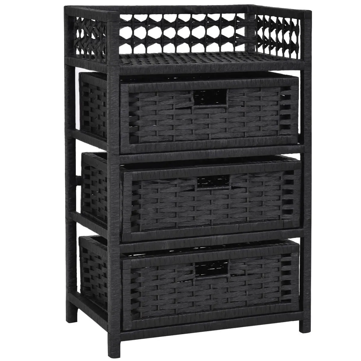 Regał łazienkowy z koszami i 4 półkami