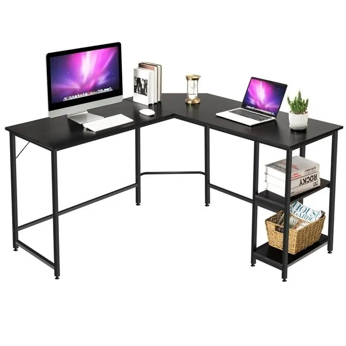 Biurko narożne z półkami