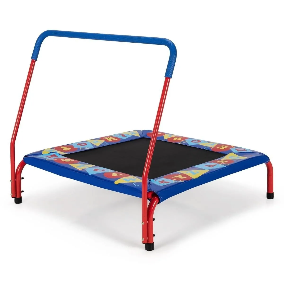 Trampolina z poręczą dla dzieci do zabawy i ćwiczeń