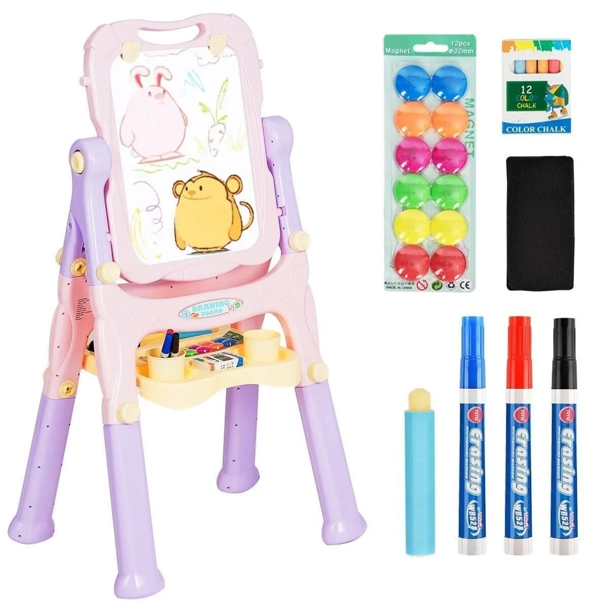 Tablica magnetyczna dla dzieci do nauki i zabawy 2 w 1