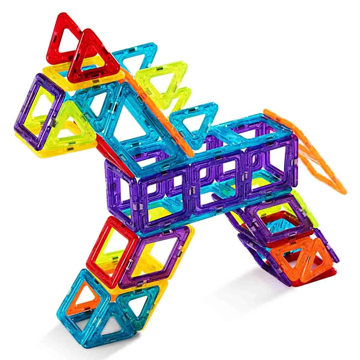 Klocki magnetyczne zestaw edukacyjny 106 szt.