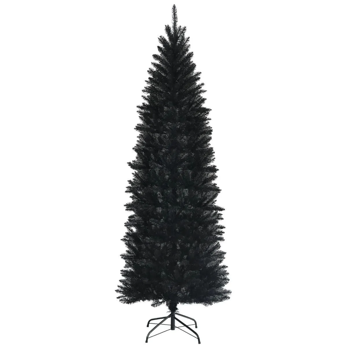 Sztuczna choinka 210 cm czarna wąska