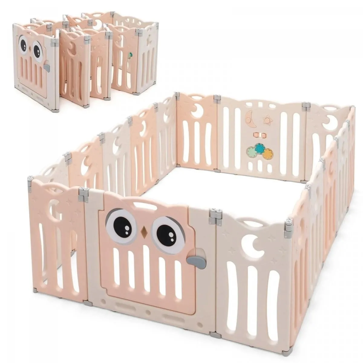 Modułowe ogrodzenie dla dzieci 16 paneli