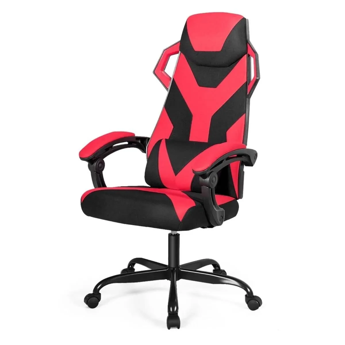 Fotel gamingowy kubełkowy z poduszką lędźwiową