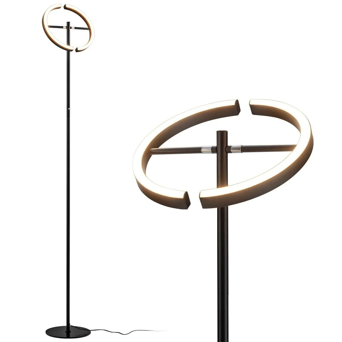 Metalowa lampa podłogowa LED ze ściemniaczem