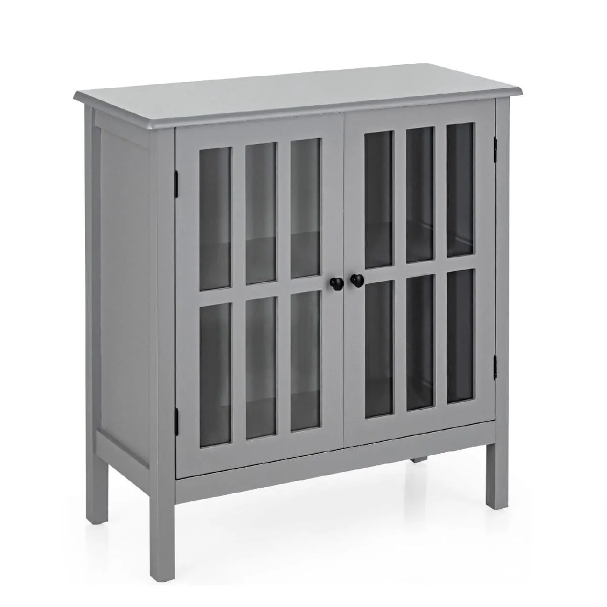 Klasyczna komoda - witryna z 2 półkami