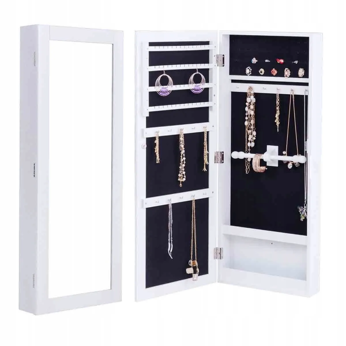 Szafka na biżuterię z lustrem na drzwi