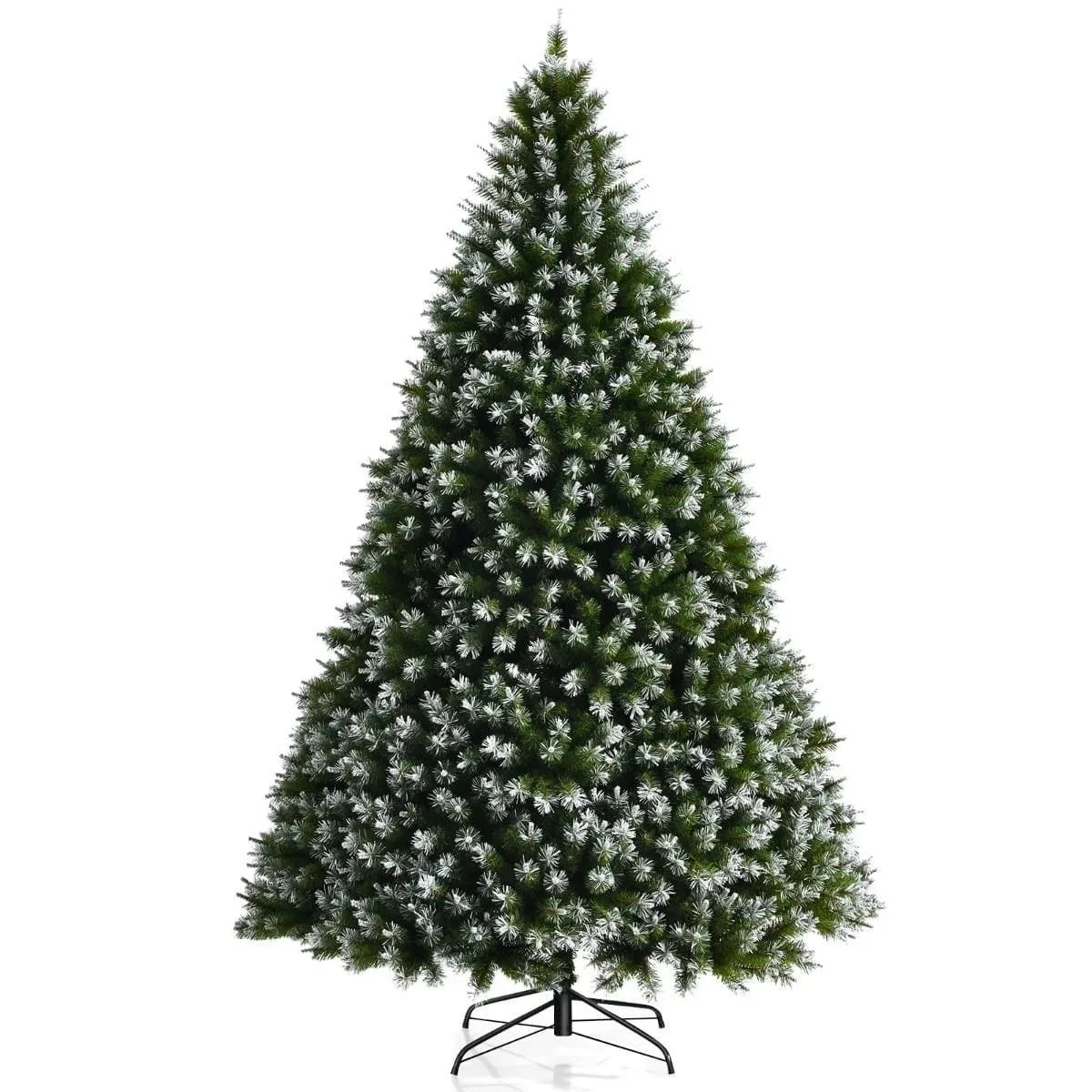 Ośnieżona choinka sztuczna 150 cm z metalową podstawą