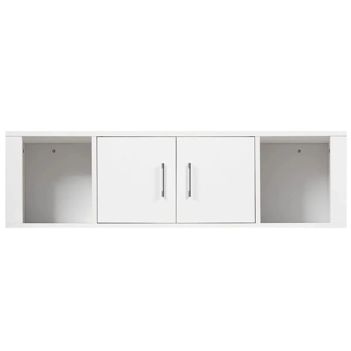 Wisząca szafka z otwartymi półkami i drzwiczkami