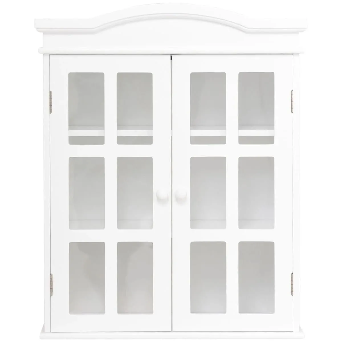 Wisząca szafka łazienkowa z podwójnymi drzwiczkami i regulowanymi półkami