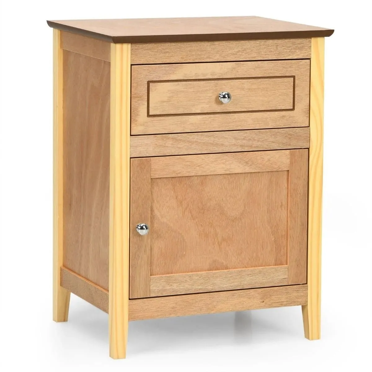 Zamykana szafka nocna z szufladą 48 x 38 x 63,5 cm