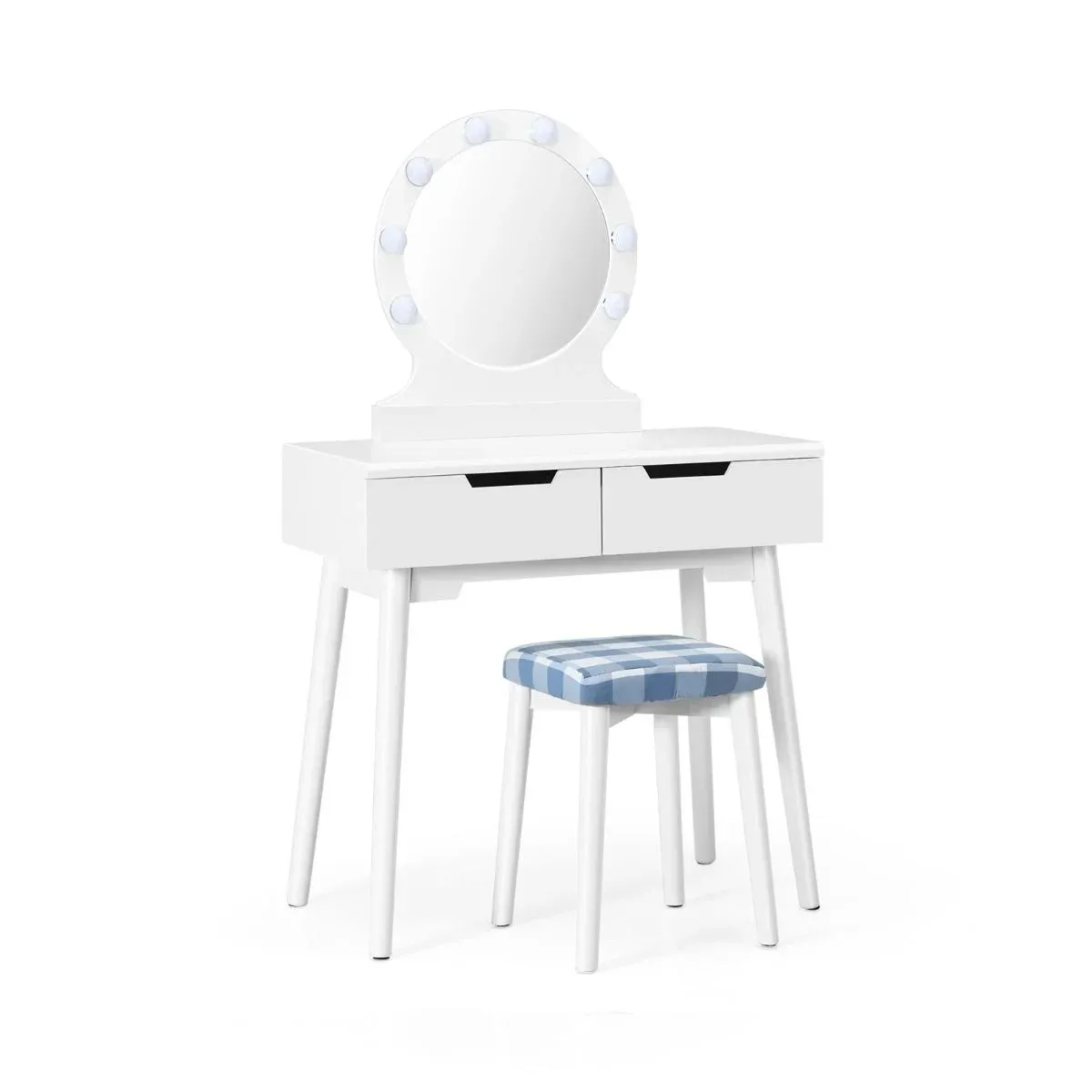 Toaletka z podświetleniem + stołek 80 x 40 x 132 cm