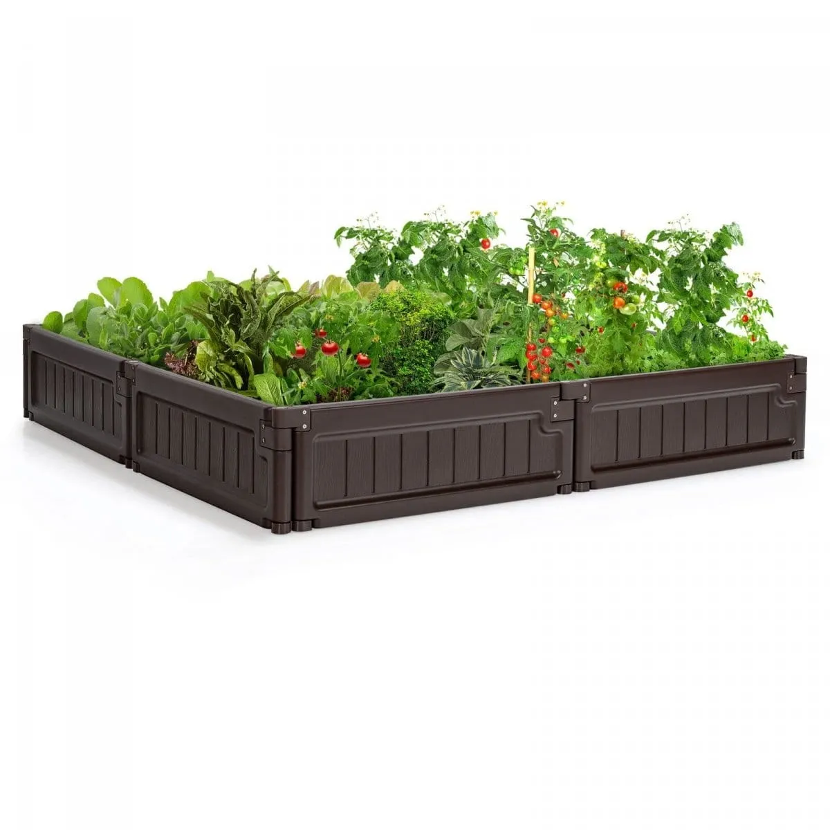 Modułowy kwietnik skrzynia ogrodowa 123 x 123 x 21cm