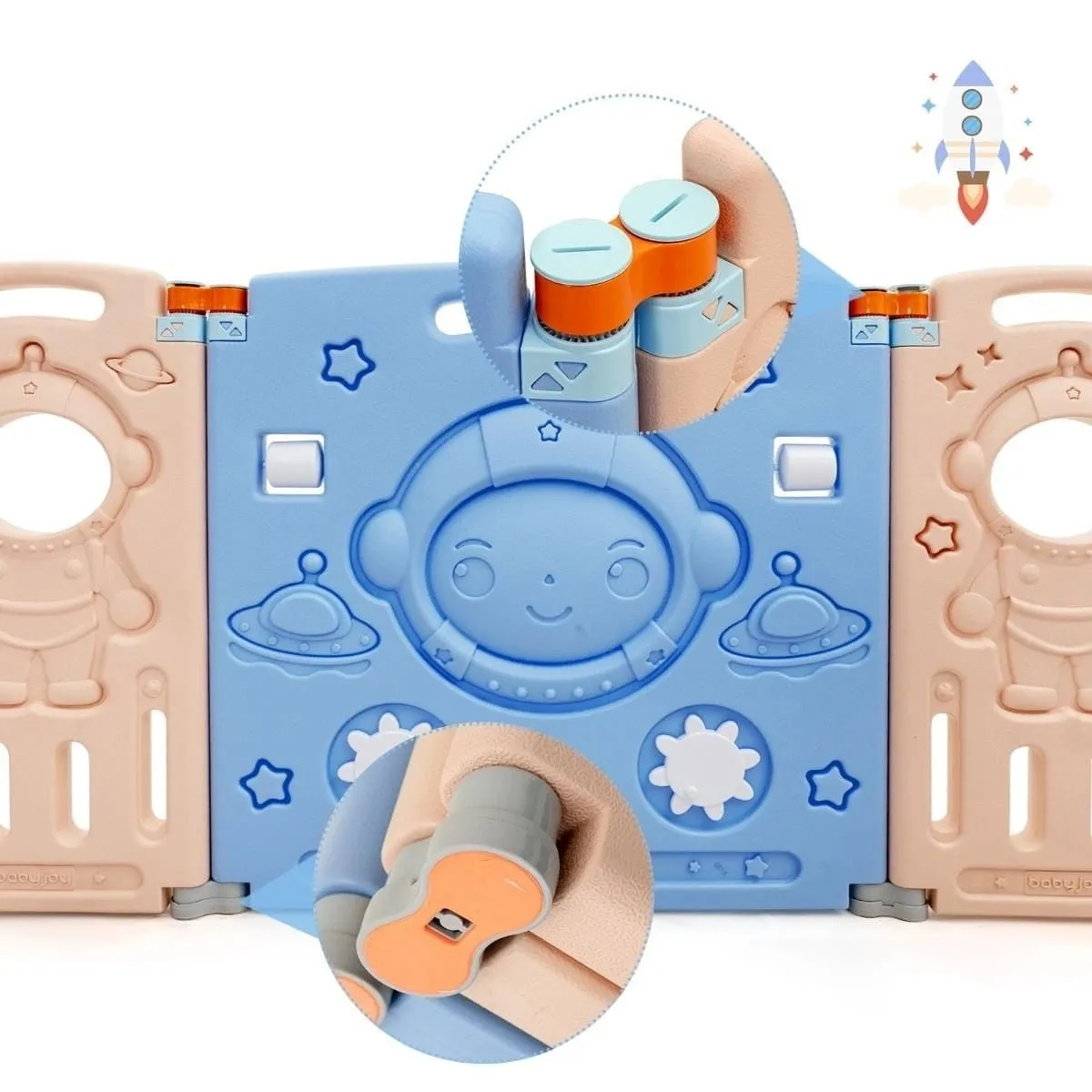 Składane ogrodzenie zabezpieczające dla dzieci z 14 panelami