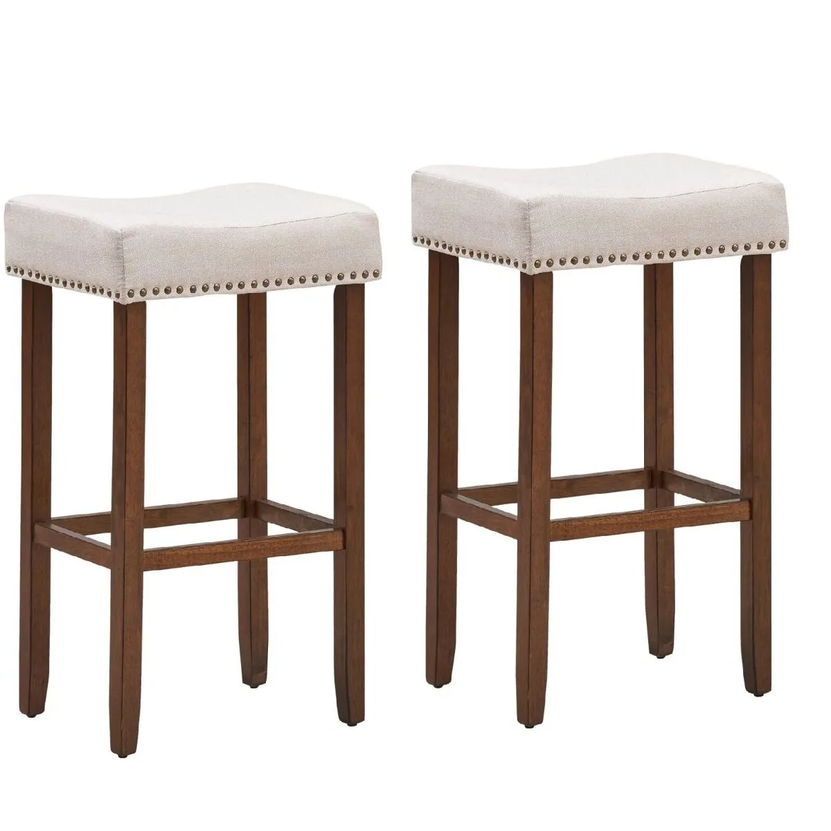 Zestaw 2 stołków hokerów barowych 43 x 33 x 74 cm