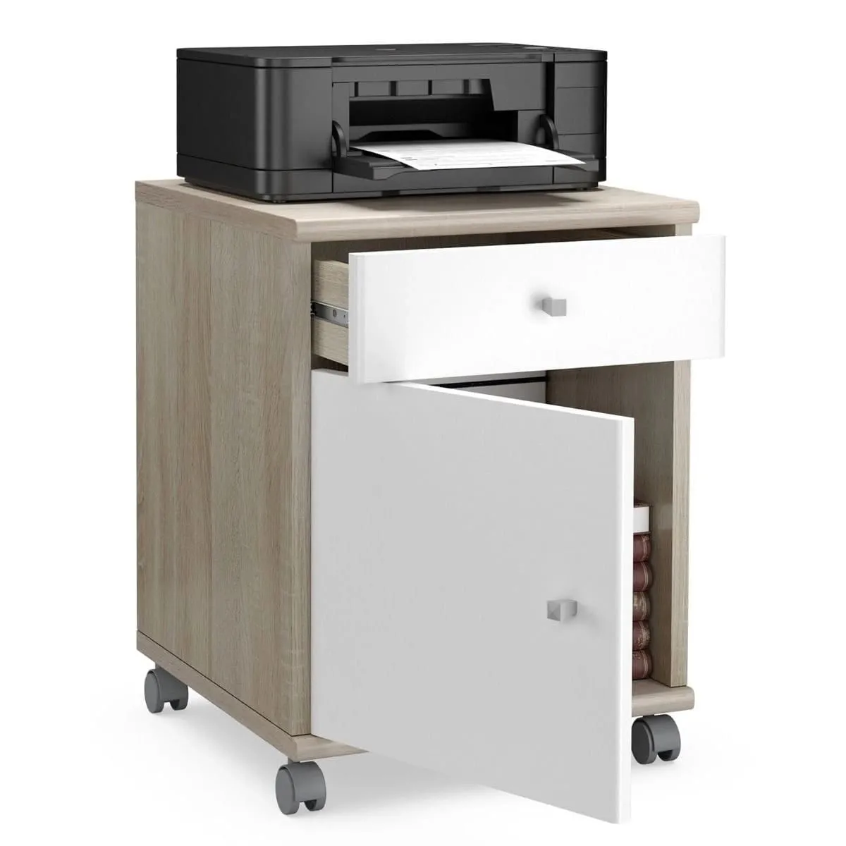 Szafka biurowa na kółkach z szufladą