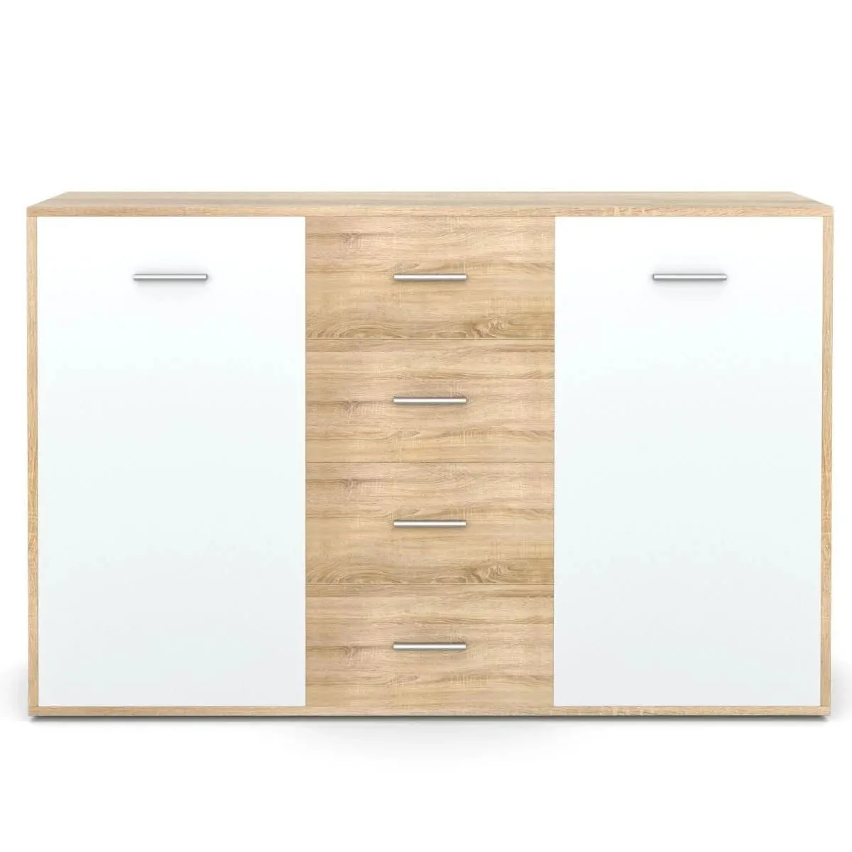 Drewniana komoda do salonu przedpokoju sypialni 123 x 34,5 x 82 cm