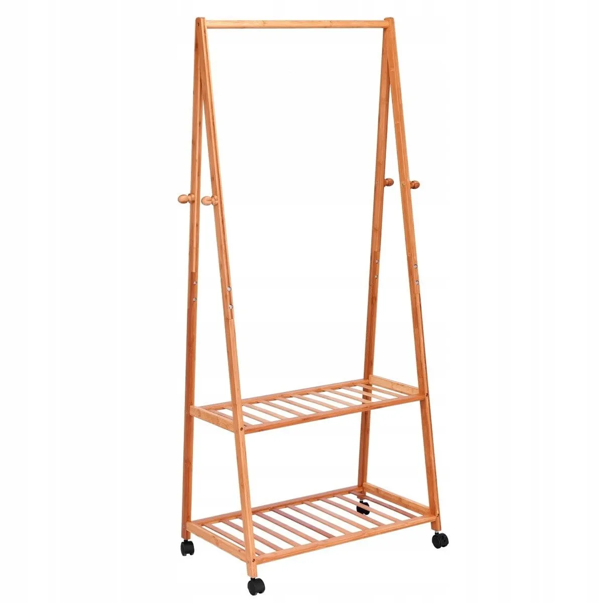 Bambusowy stojak wieszak na ubrania