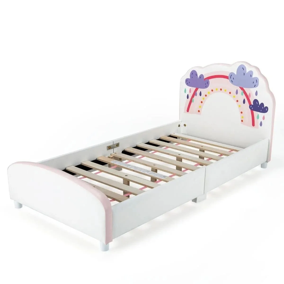 Łóżko dla dziecka z zagłówkiem 151 x 76 x 70 cm