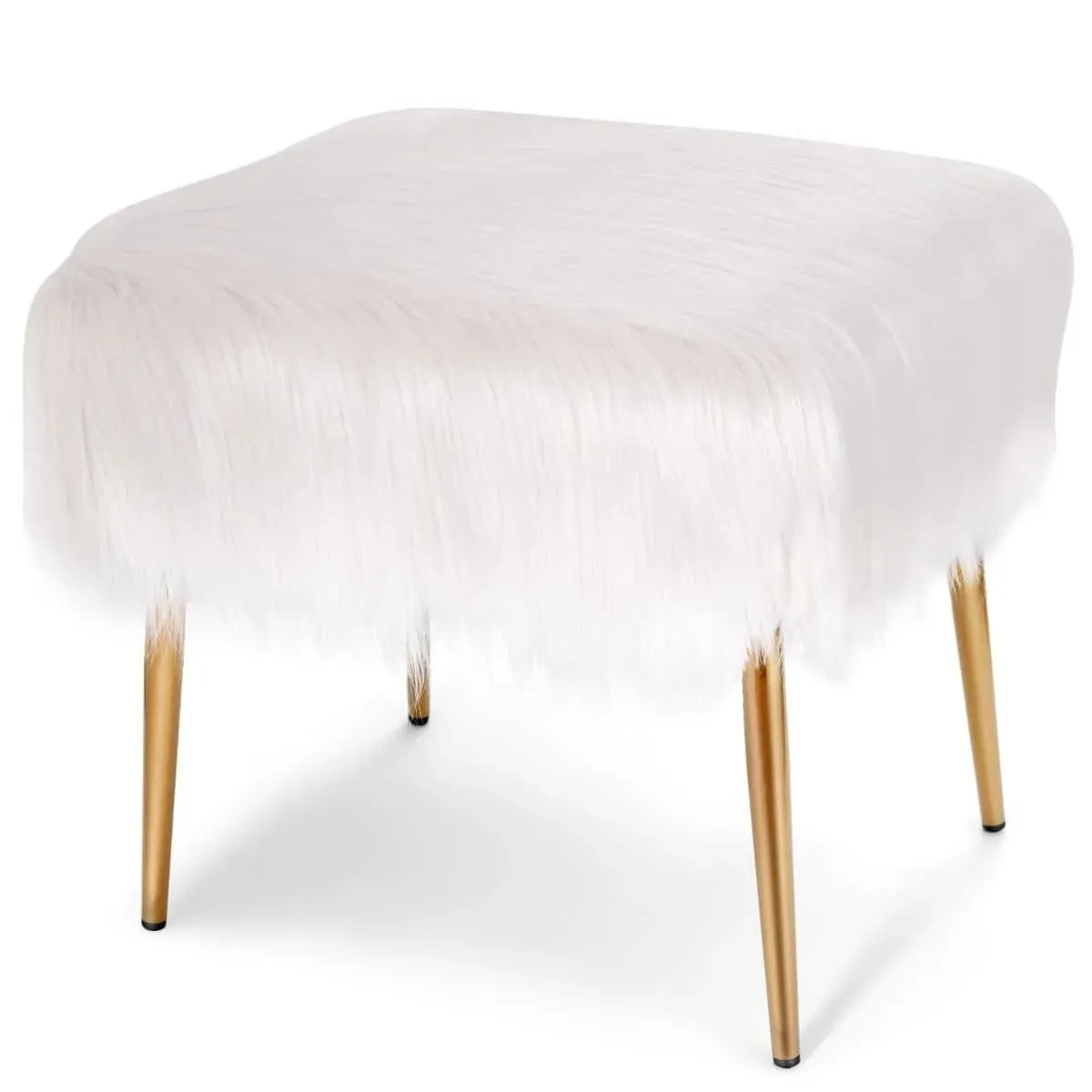 Stołek na złotych nogach 51 x 41 x 45,5 cm