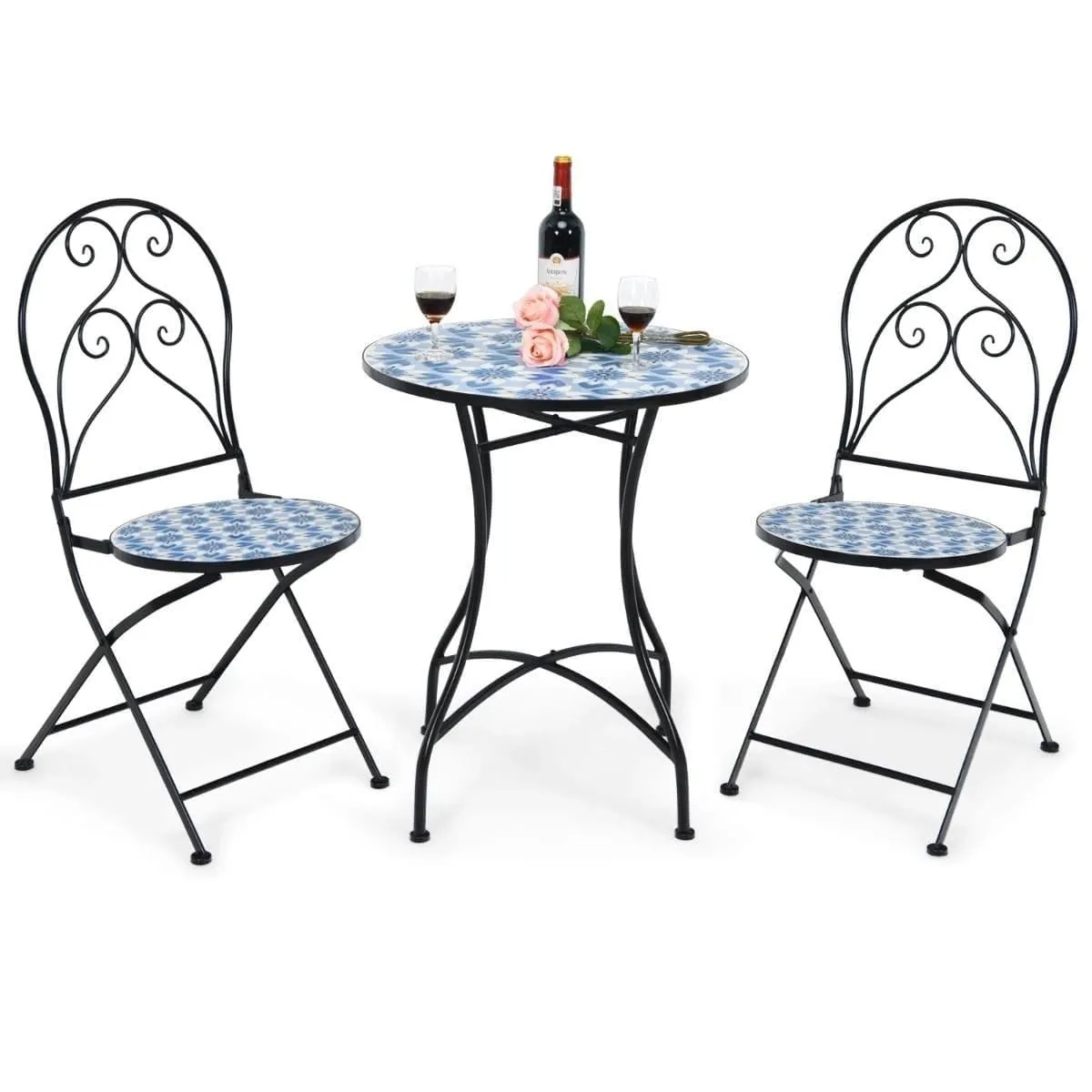 Zestaw okrągły stół i 2 krzesła