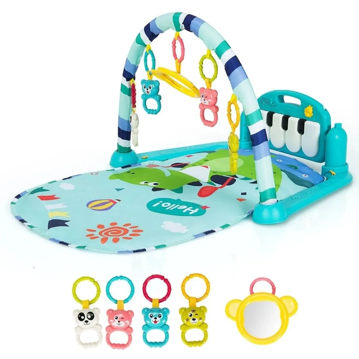 Centrum aktywności z matą i poduszeczkami 78 x 60 x 42 cm