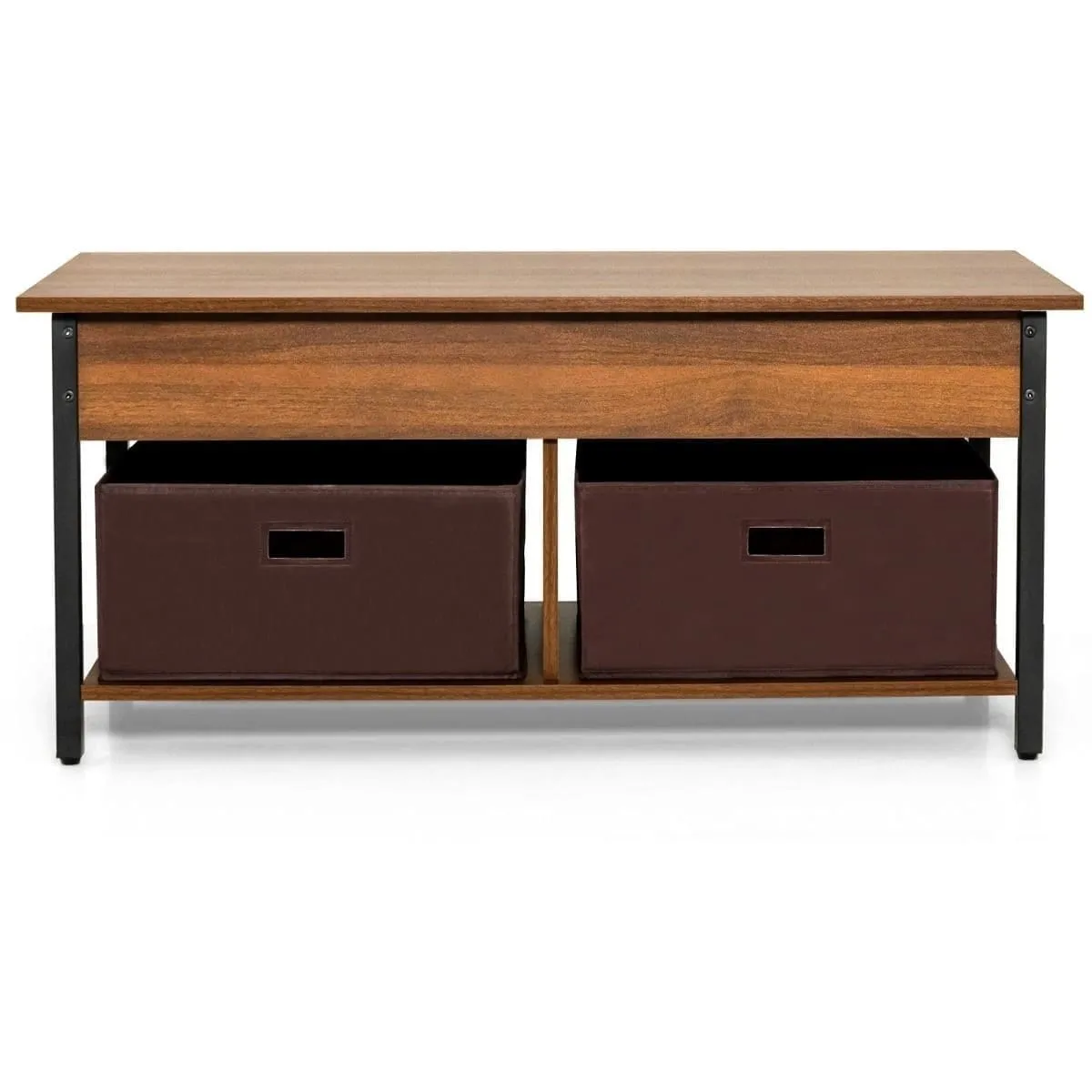 Stolik kawowy z podnoszonym blatem i 2 składanymi szufladami