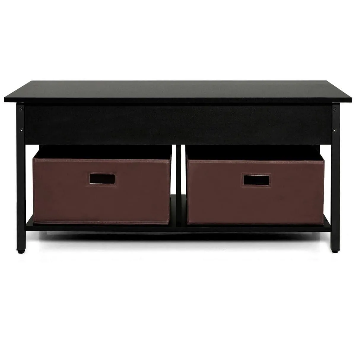 Stolik kawowy z podnoszonym blatem i 2 składanymi szufladami