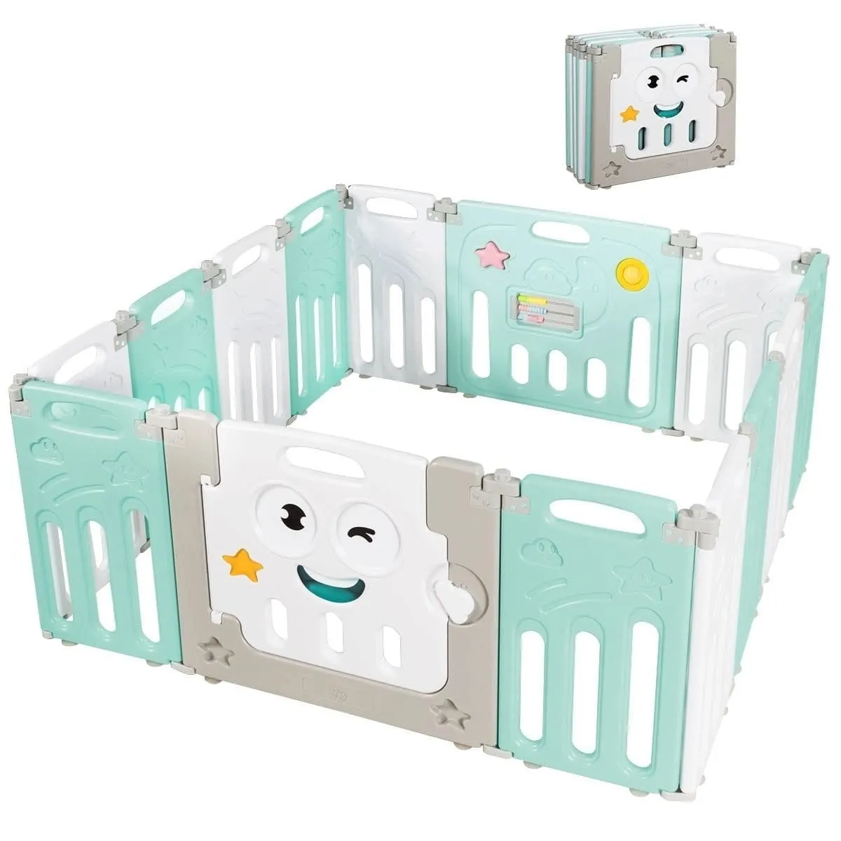 Modułowe ogrodzenie dla dzieci z bramką bezpieczeństwa