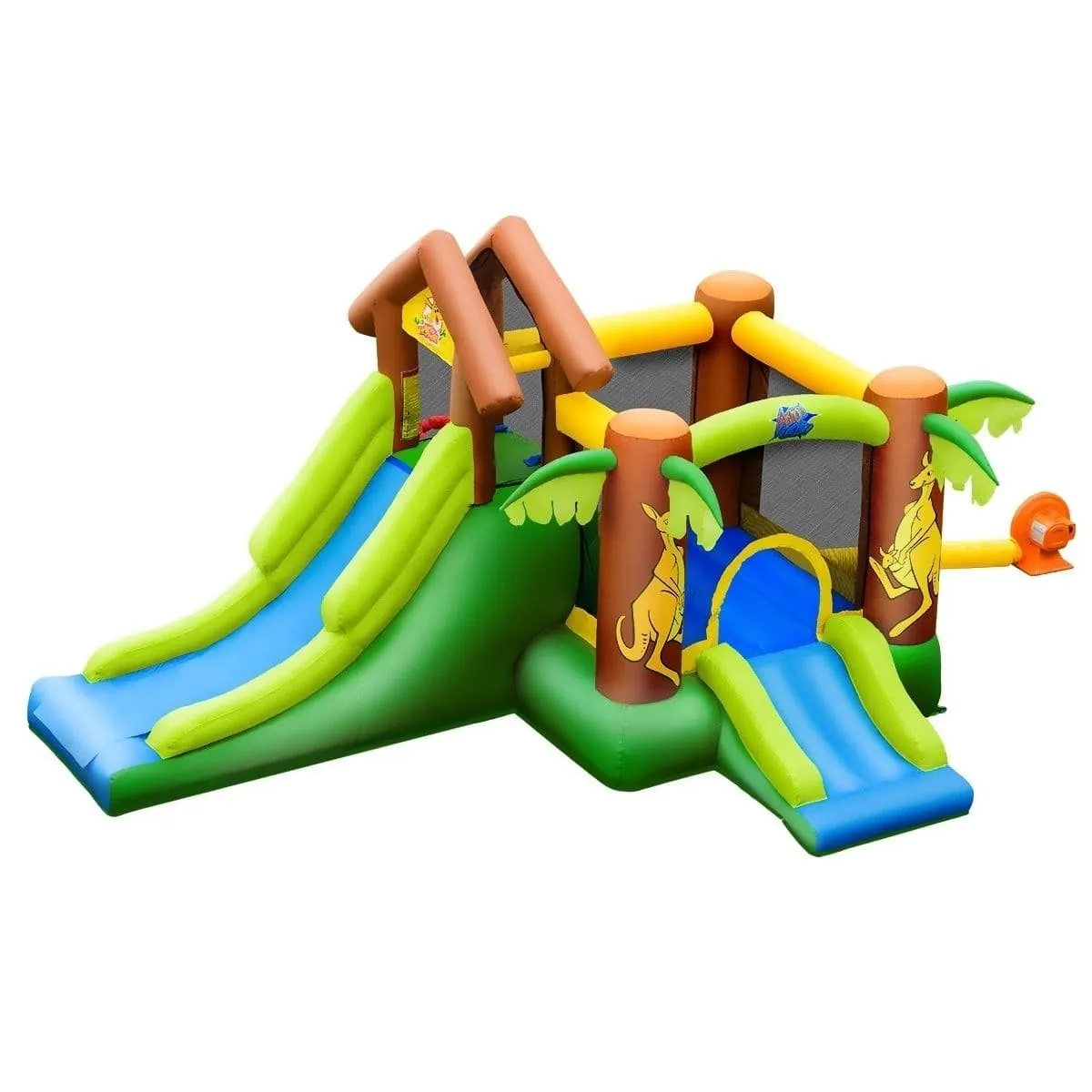 Dmuchany zamek z 2 zjeżdżalniami 388 x 343 x 228,5 cm