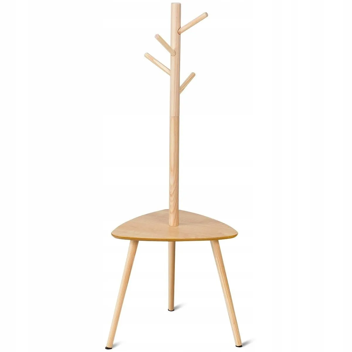 Wieszak stojak na ubrania ze stolikiem