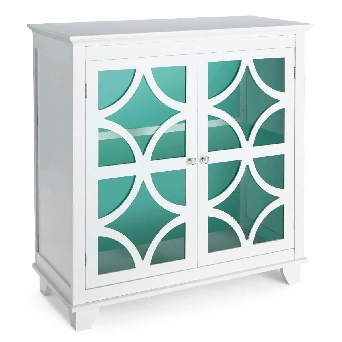 Przeszklona szafka z regulowaną półką