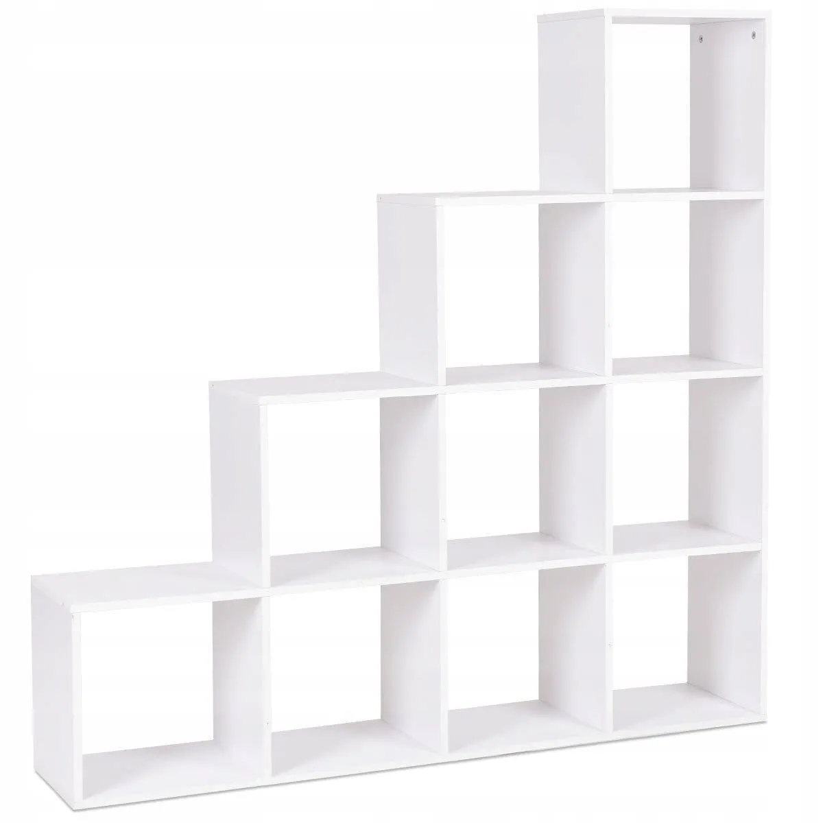 Nowoczesny regał schodkowy z 10 przegródkami