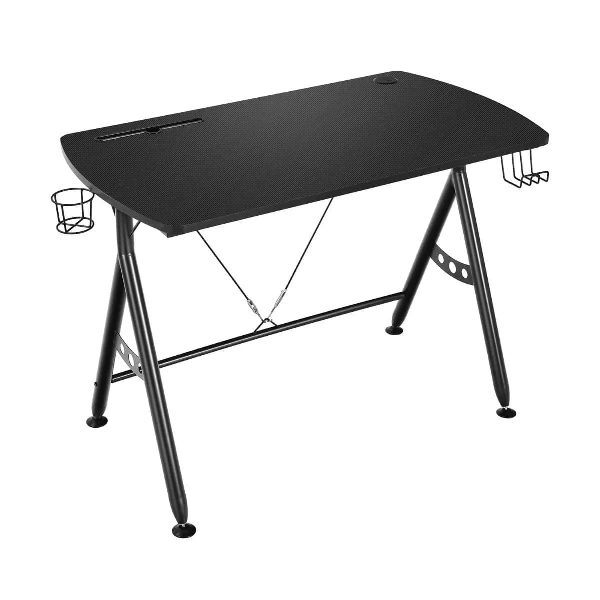 Ergonomiczne biurko gamingowe z uchwytem na kubek i otworem na kable 105 x 60 x 76 cm