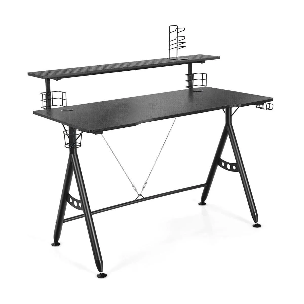 Biurko gamingowe z półką na monitor