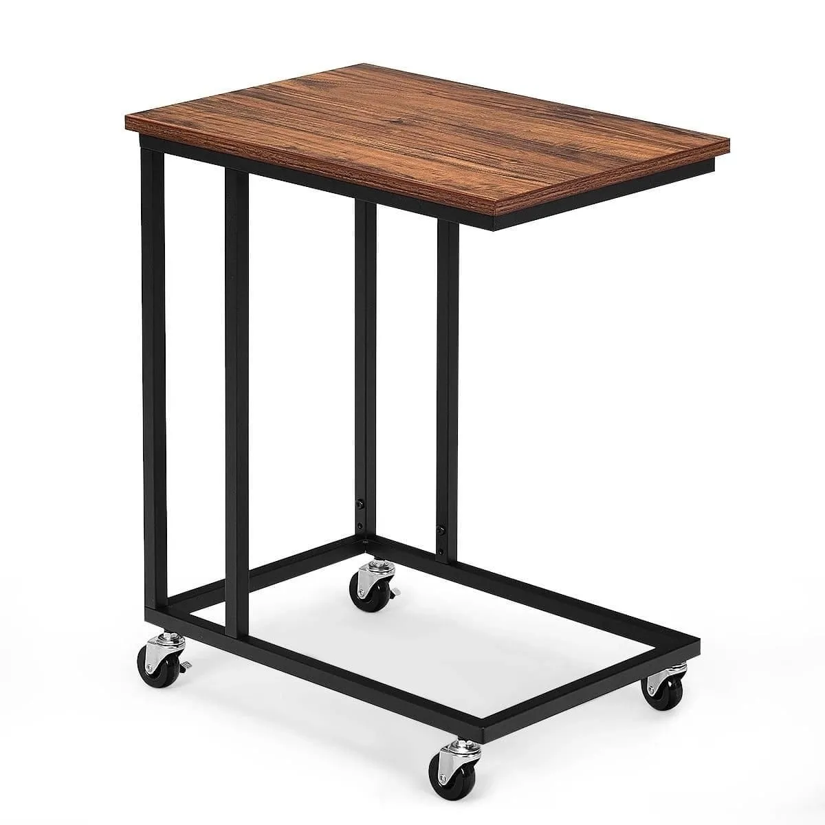 Stolik boczny pod laptopa w stylu industrialnym z kółkami