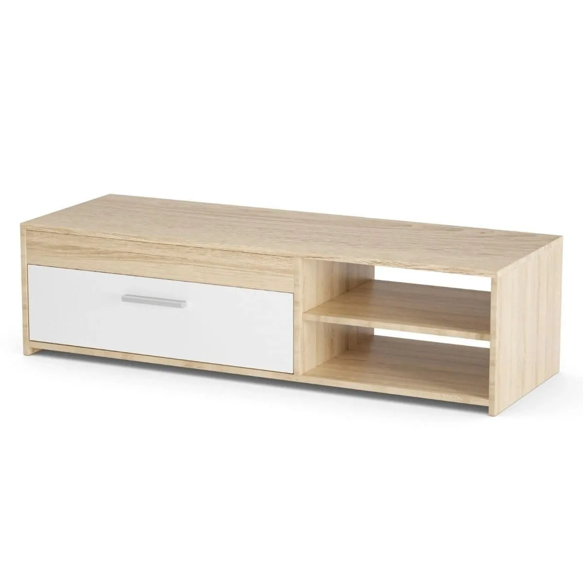 Komoda RTV z szafką i półkami 120 x 32 x 42 cm