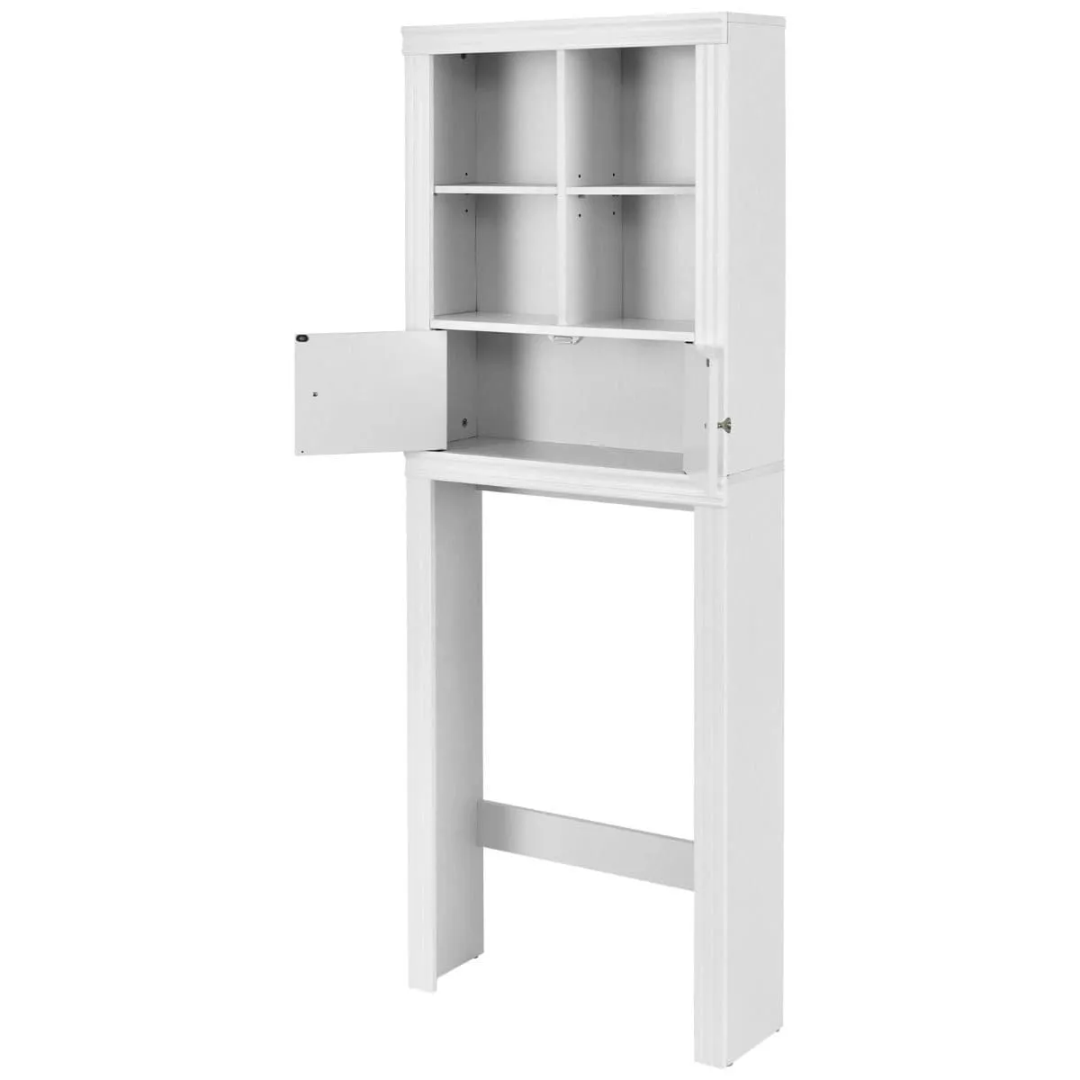 Szafka łazienkowa z 4 otwartymi przegrodami i regulowanymi półkami