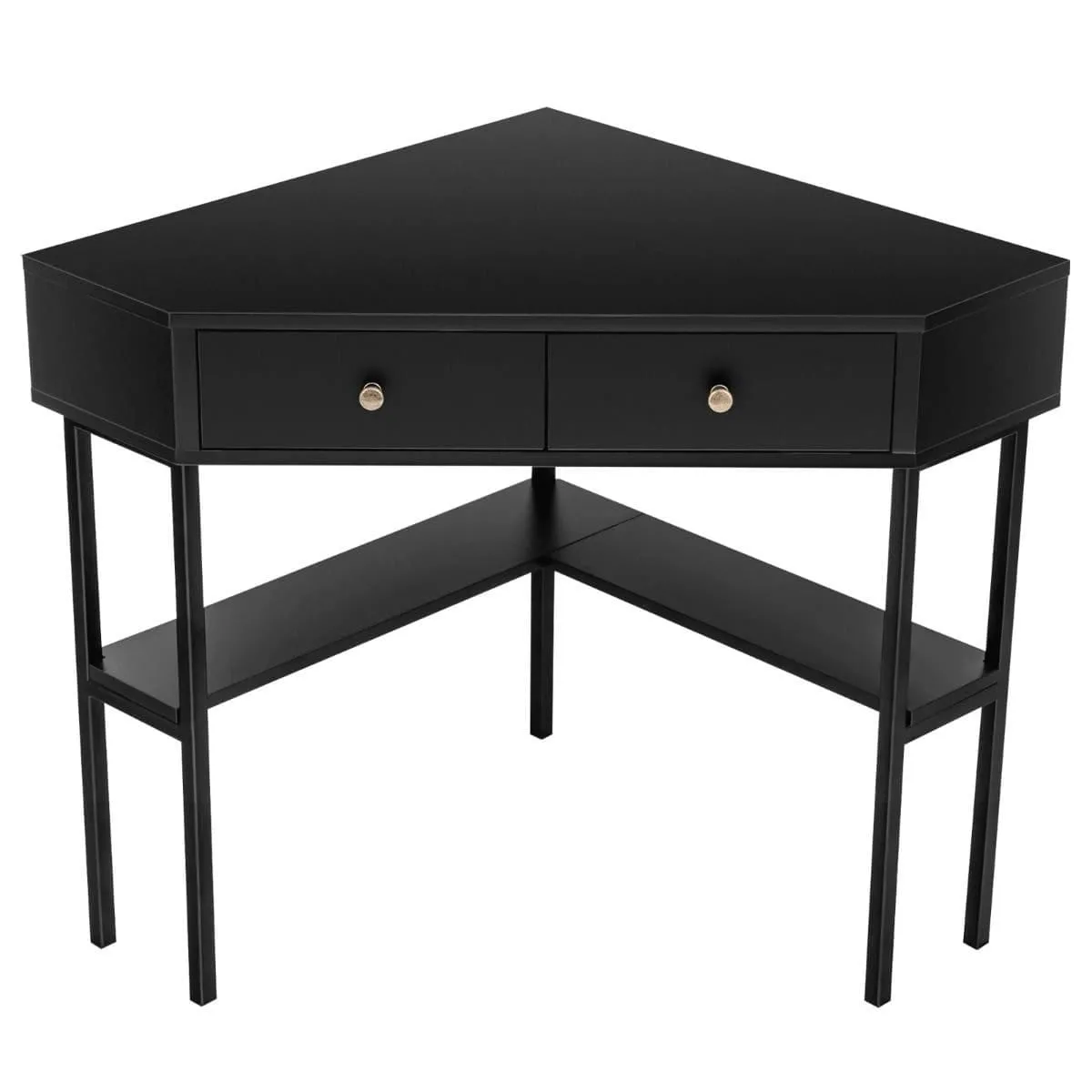 Narożne biurko z szufladami 70,5 x 99,5 x 75 cm