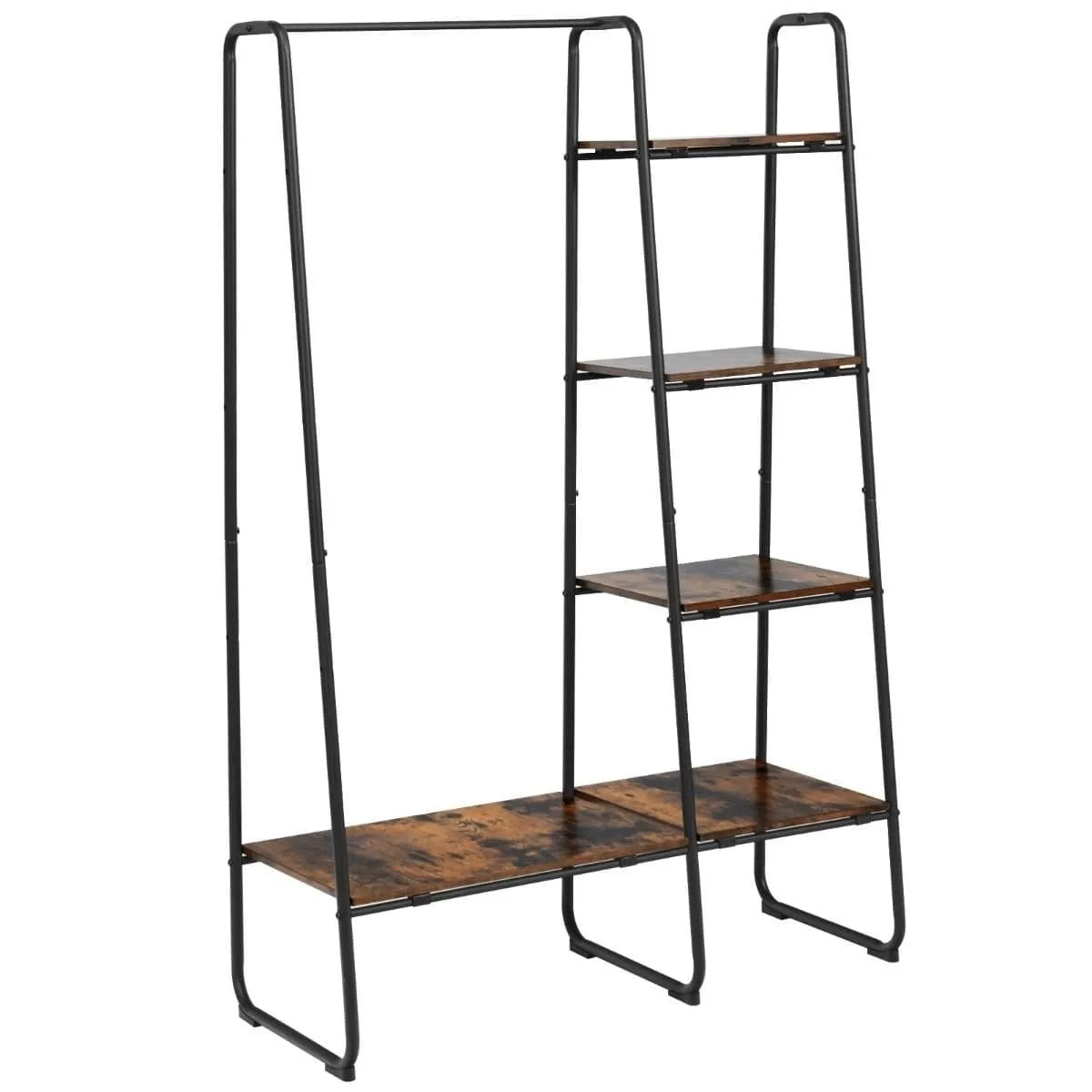 Wieszak na ubrania z otwartą półką 2w1