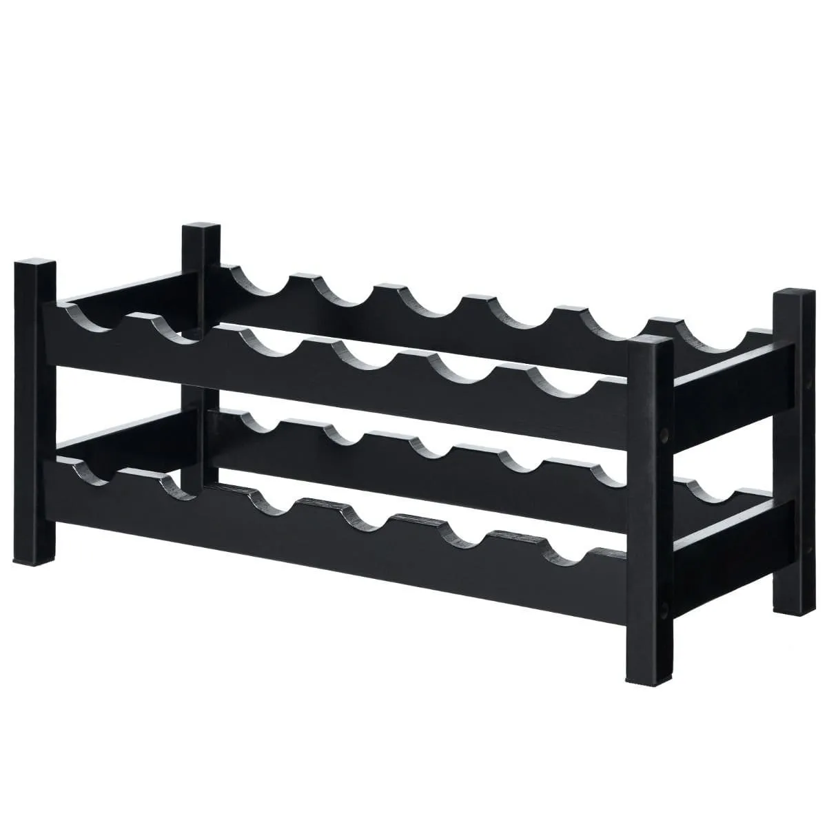 Bambusowa półka stojak na wino 12 butelek