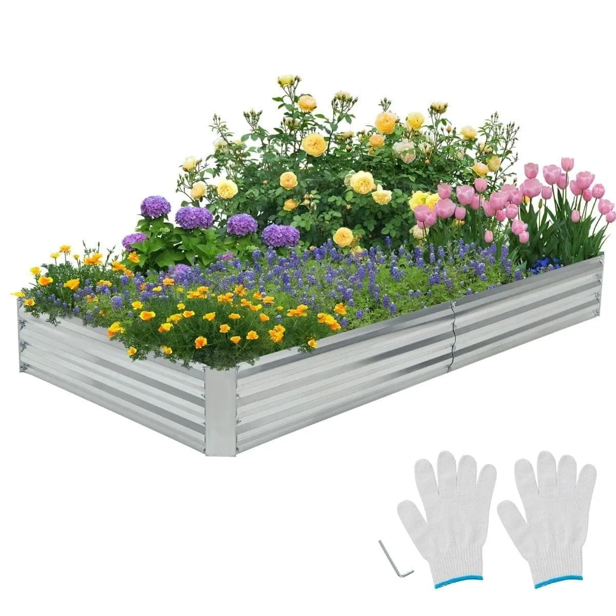 Ocynkowana donica ogrodowa 242 x 122 x 30 cm