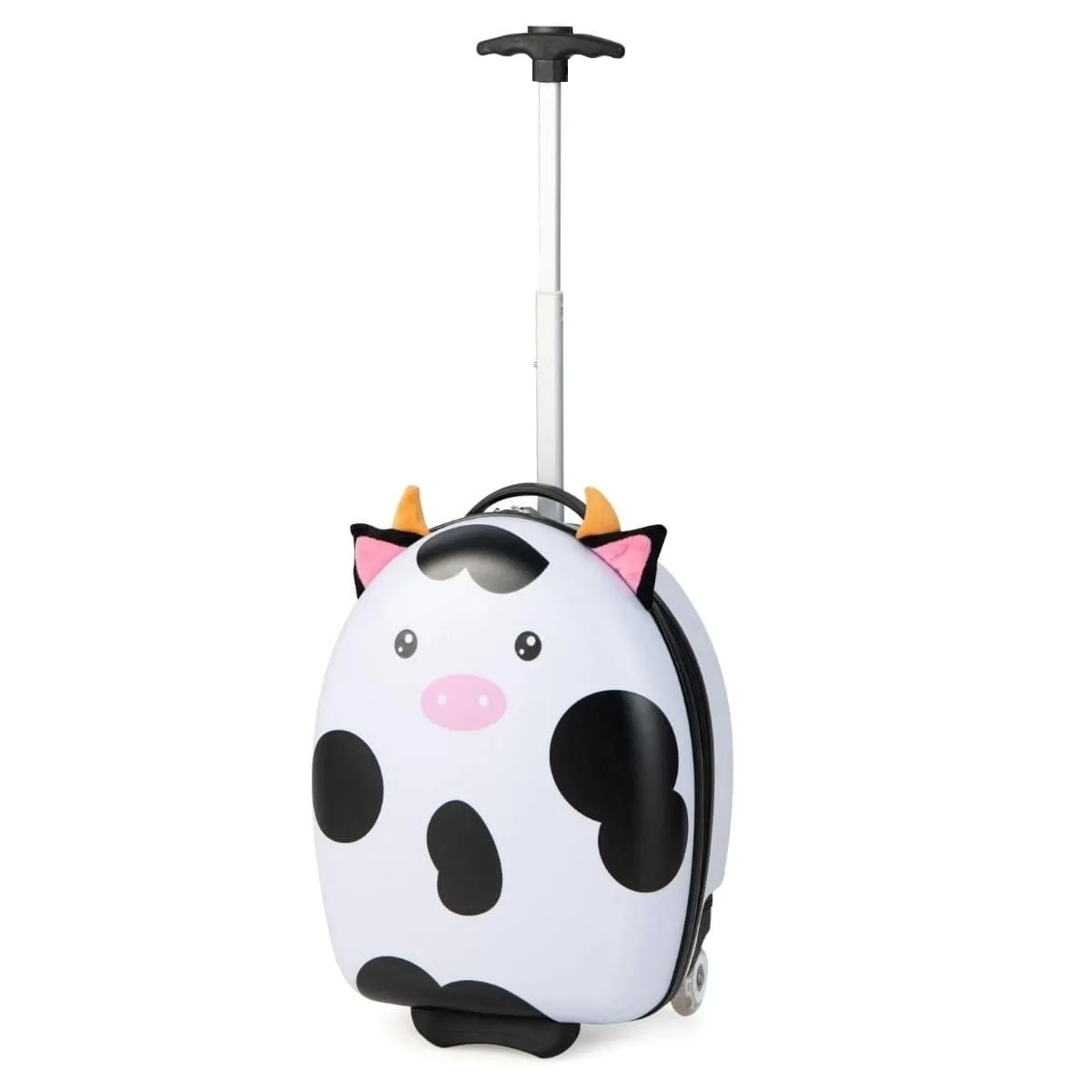 Walizka dziecięca na kółkach z uroczym motywem krówki