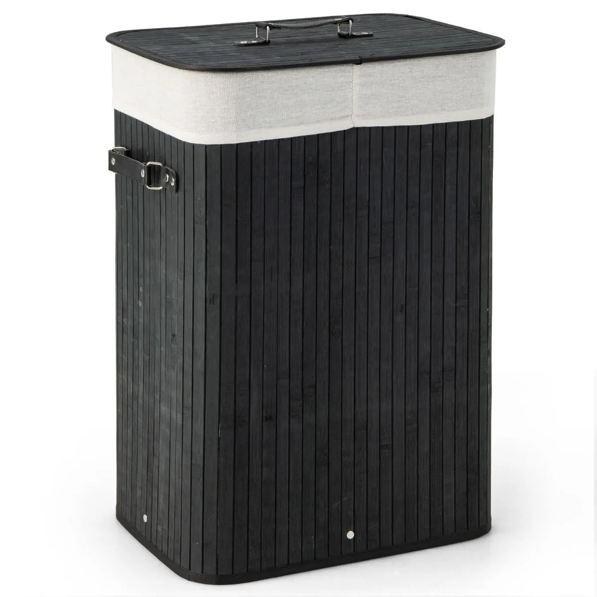 Kosz na bieliznę pranie 72 l szary